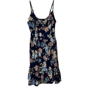 Xhilaration Dress NWT, Medium Navy Floral Sundress Cute M